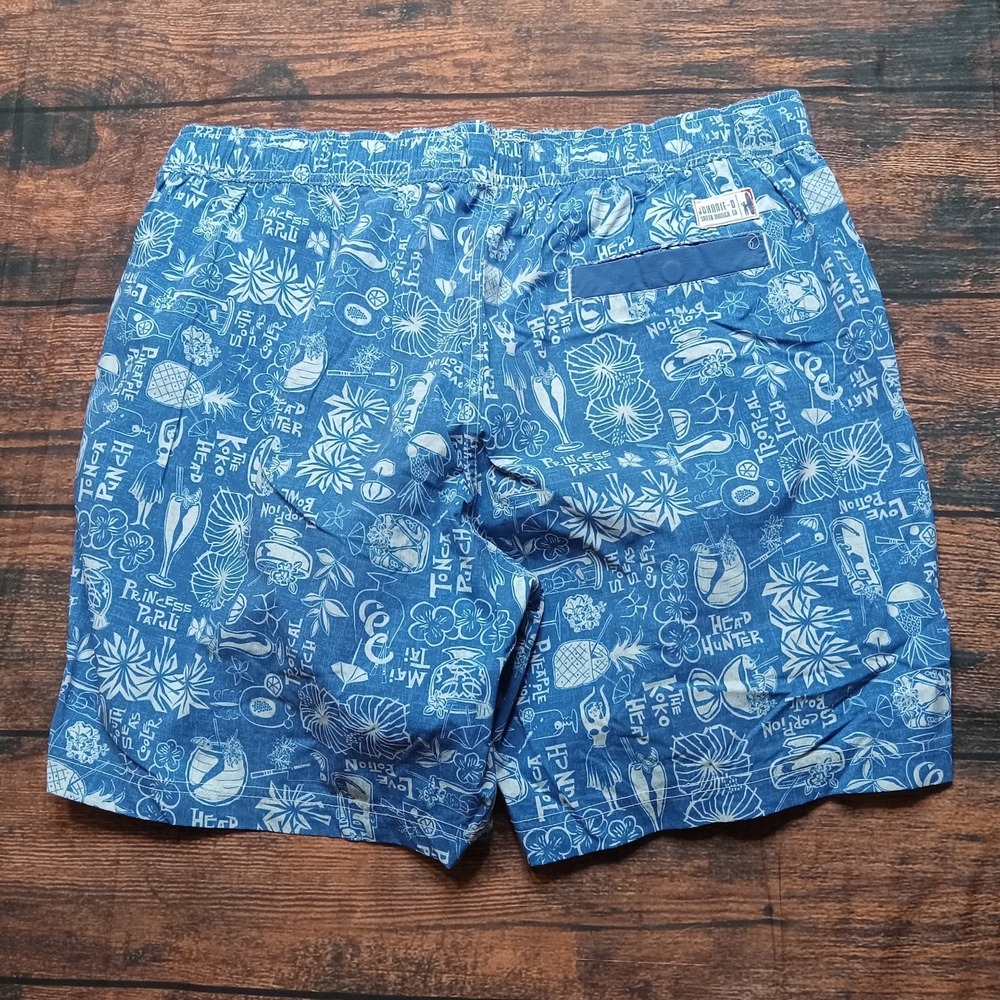 Johnnie-O Men's Board Shorts Trunks Lined Drawstring Size Medium Blue - Picture 2 of 8